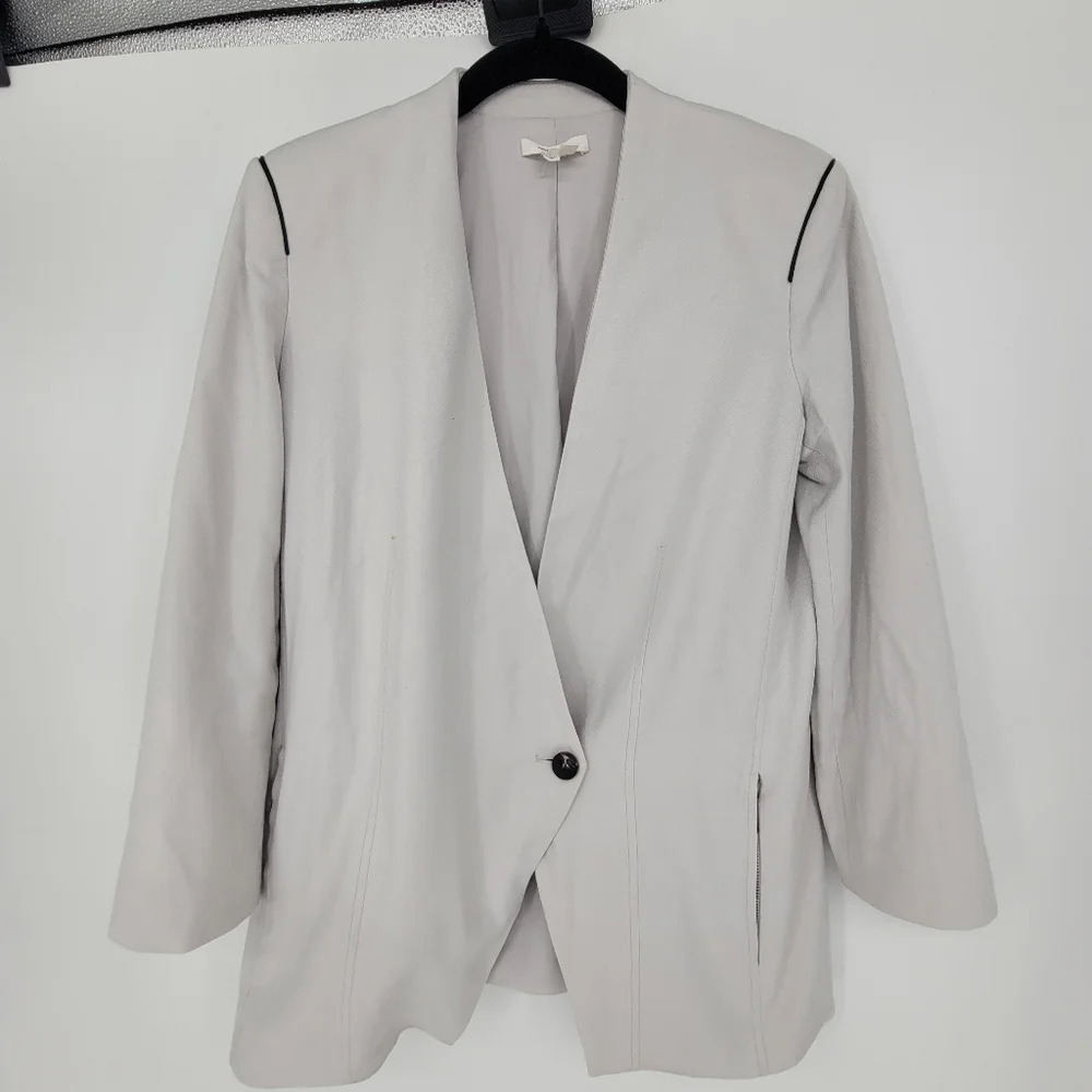HELMUT Lang Women's White Ash Blazer Ark Suiting jacket top size 6